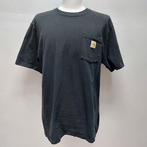 Carhartt K87 Pocket T-Shirt Men's Loose Fit Workwear Large Black Streetwears